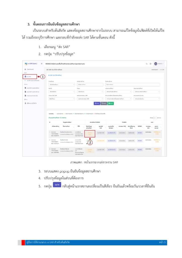 ตัวอย่างคู่มือระบบESAR
